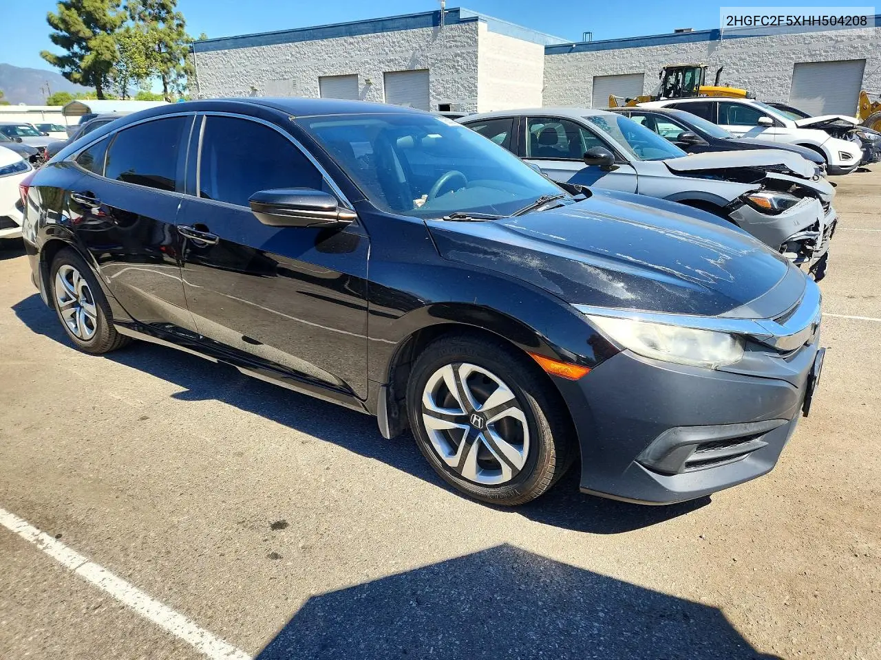 2017 HONDA CIVIC VIN 2HGFC2F5XHH504208 — фото 4