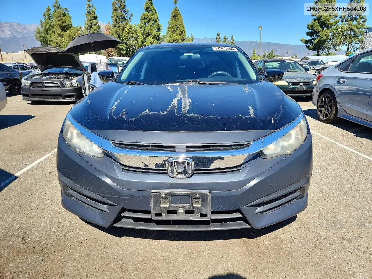 2017 HONDA CIVIC VIN 2HGFC2F5XHH504208 — фото 5