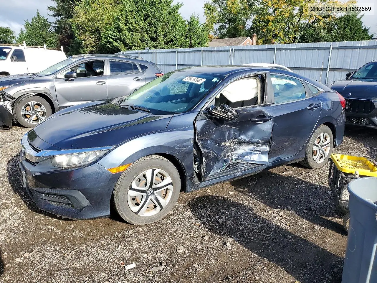 HONDA CIVIC 2017, VIN 2HGFC2F5XHH532669