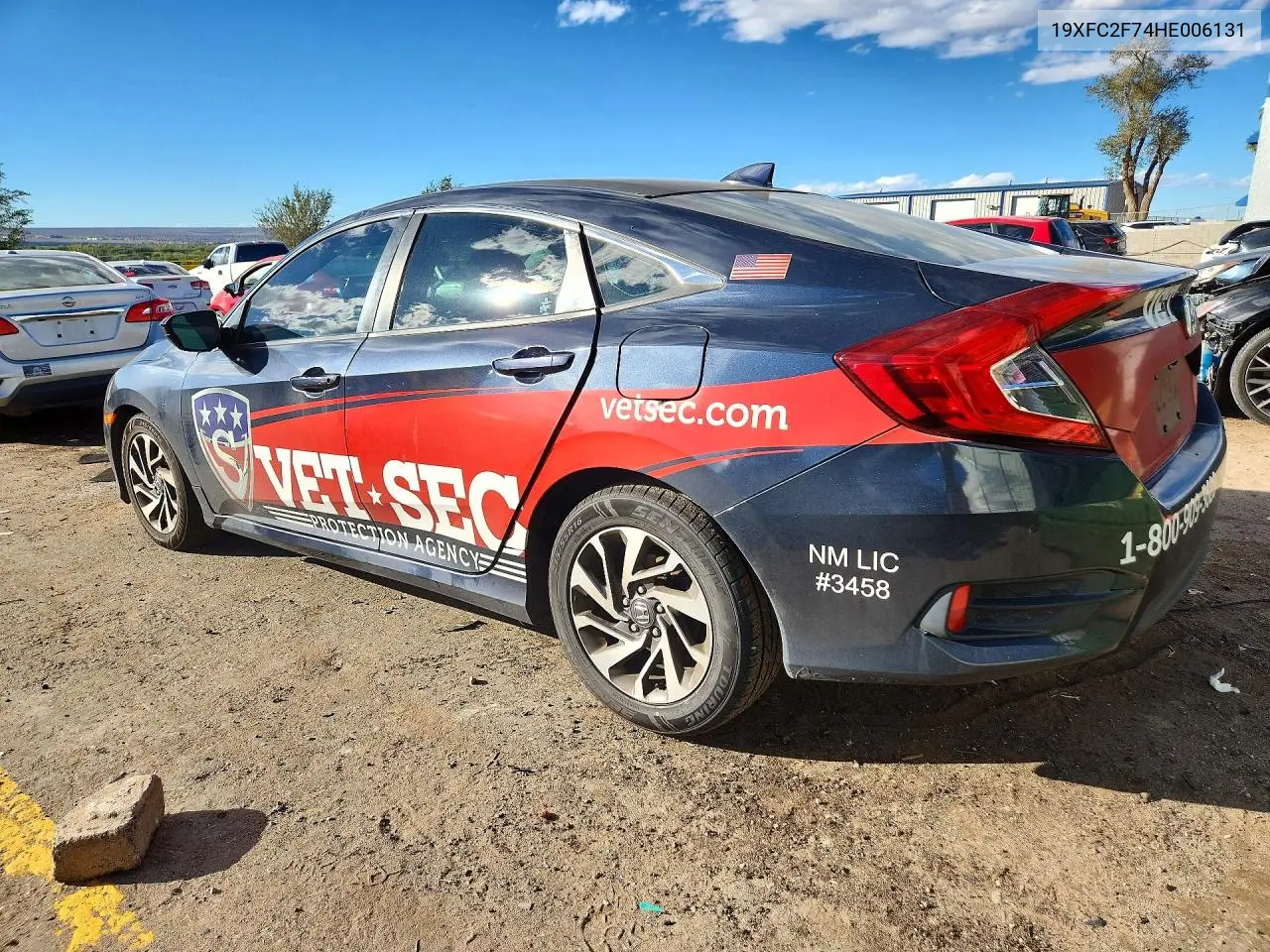 2017 HONDA CIVIC VIN 19XFC2F74HE006131 — фото 2