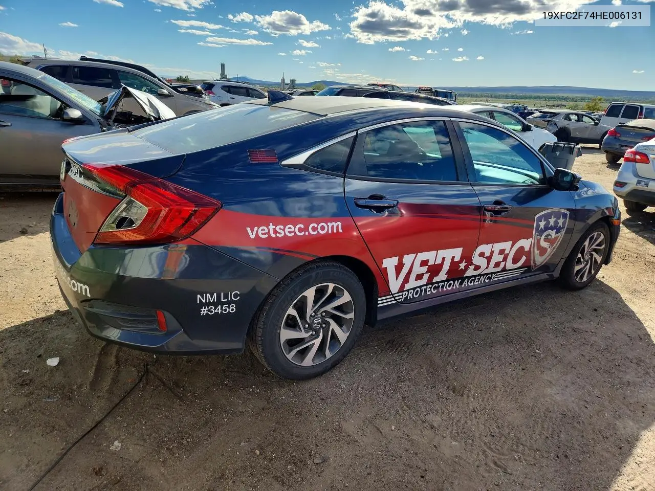 2017 HONDA CIVIC VIN 19XFC2F74HE006131 — фото 3