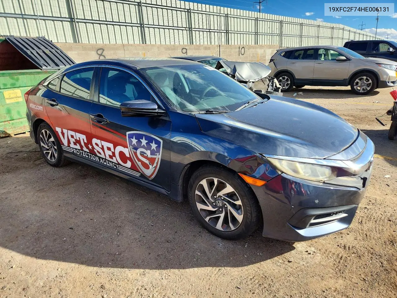 2017 HONDA CIVIC VIN 19XFC2F74HE006131 — фото 4