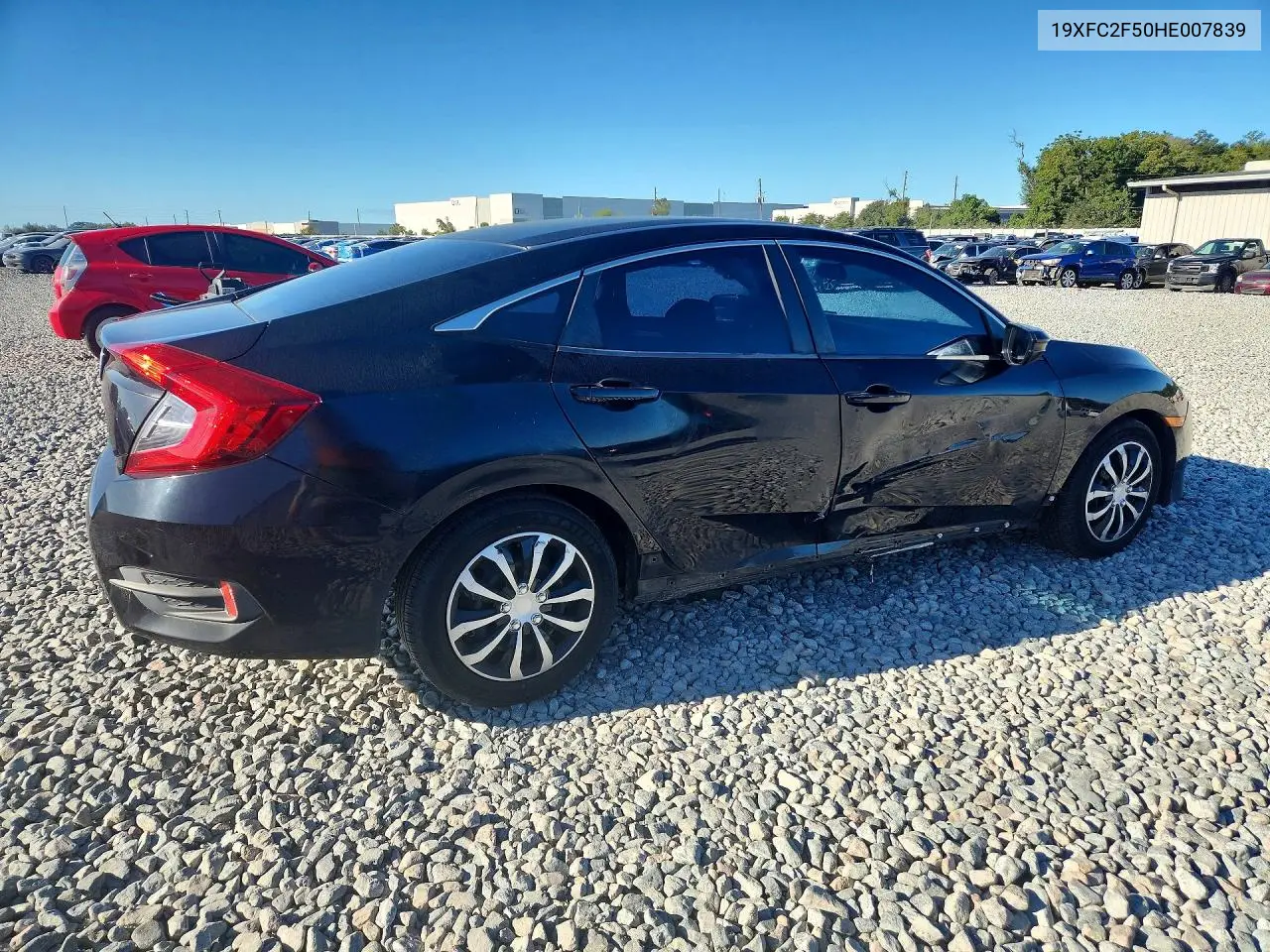 2017 HONDA CIVIC VIN 19XFC2F50HE007839 — фото 3