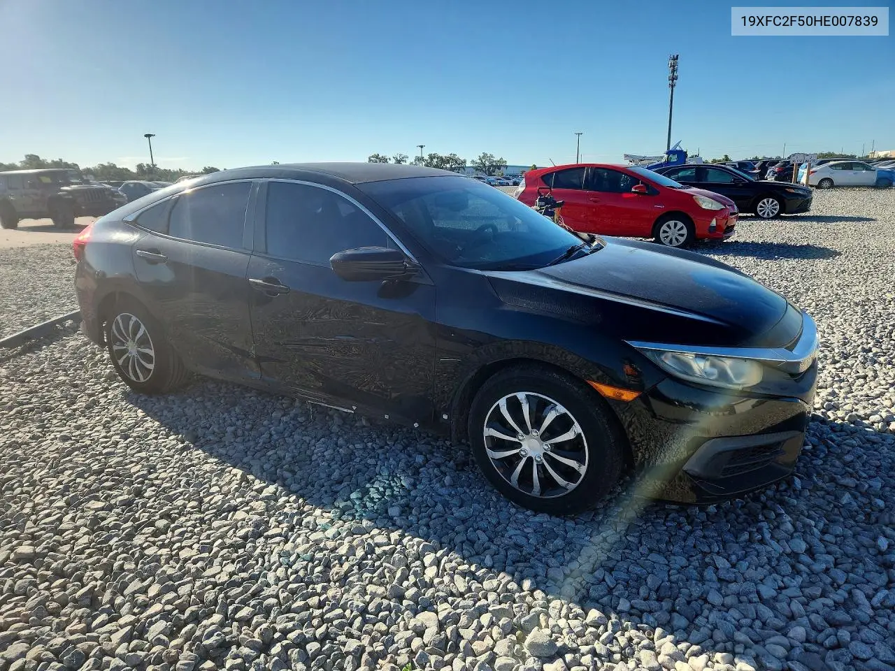 2017 HONDA CIVIC VIN 19XFC2F50HE007839 — фото 4