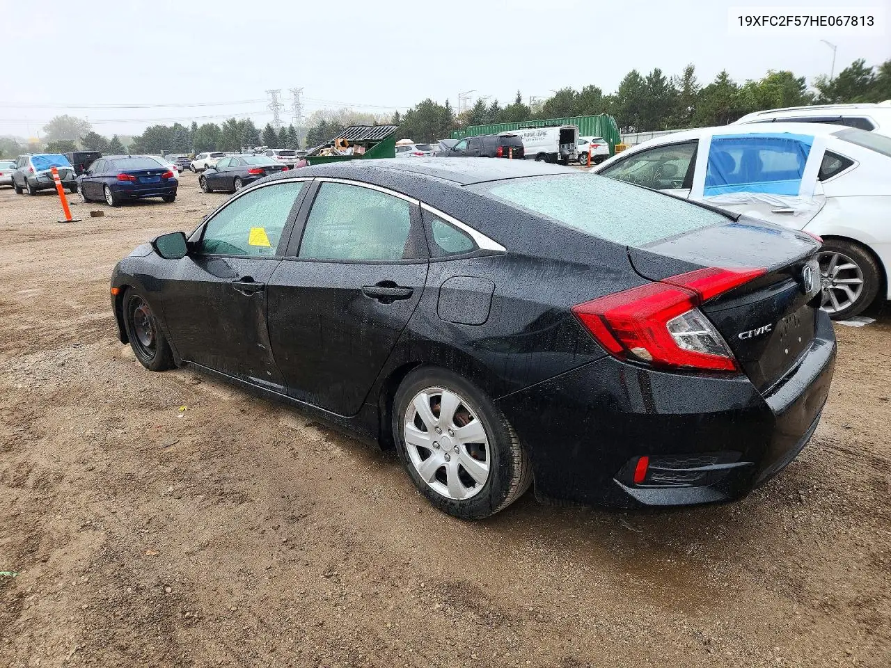 2017 HONDA CIVIC VIN 19XFC2F57HE067813 — фото 2