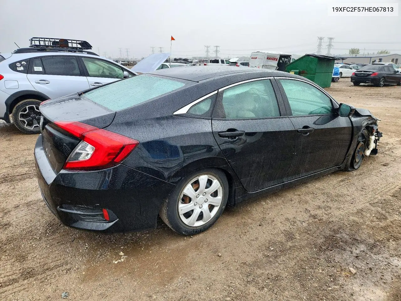 2017 HONDA CIVIC VIN 19XFC2F57HE067813 — фото 3