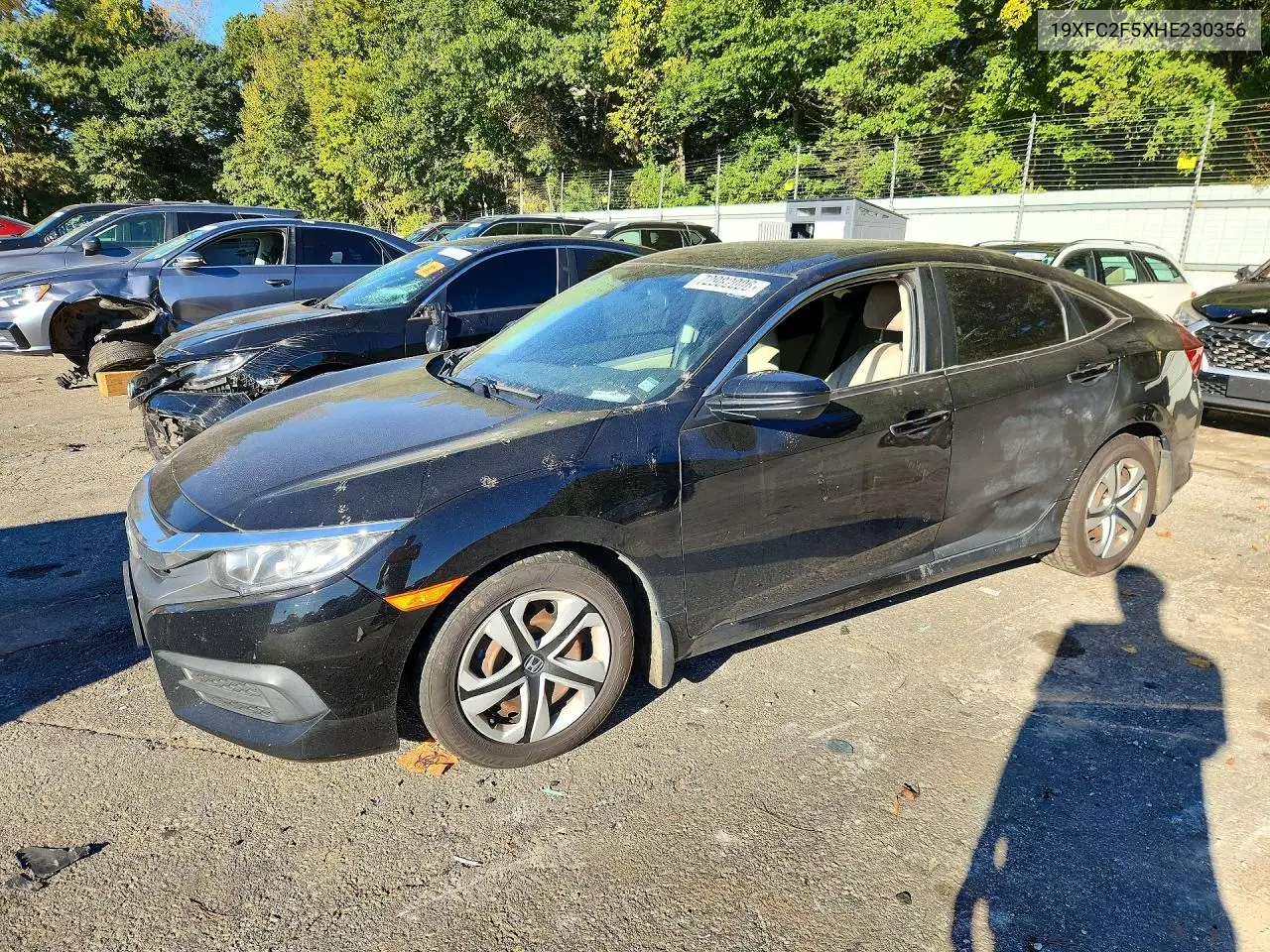 HONDA CIVIC 2017, VIN 19XFC2F5XHE230356