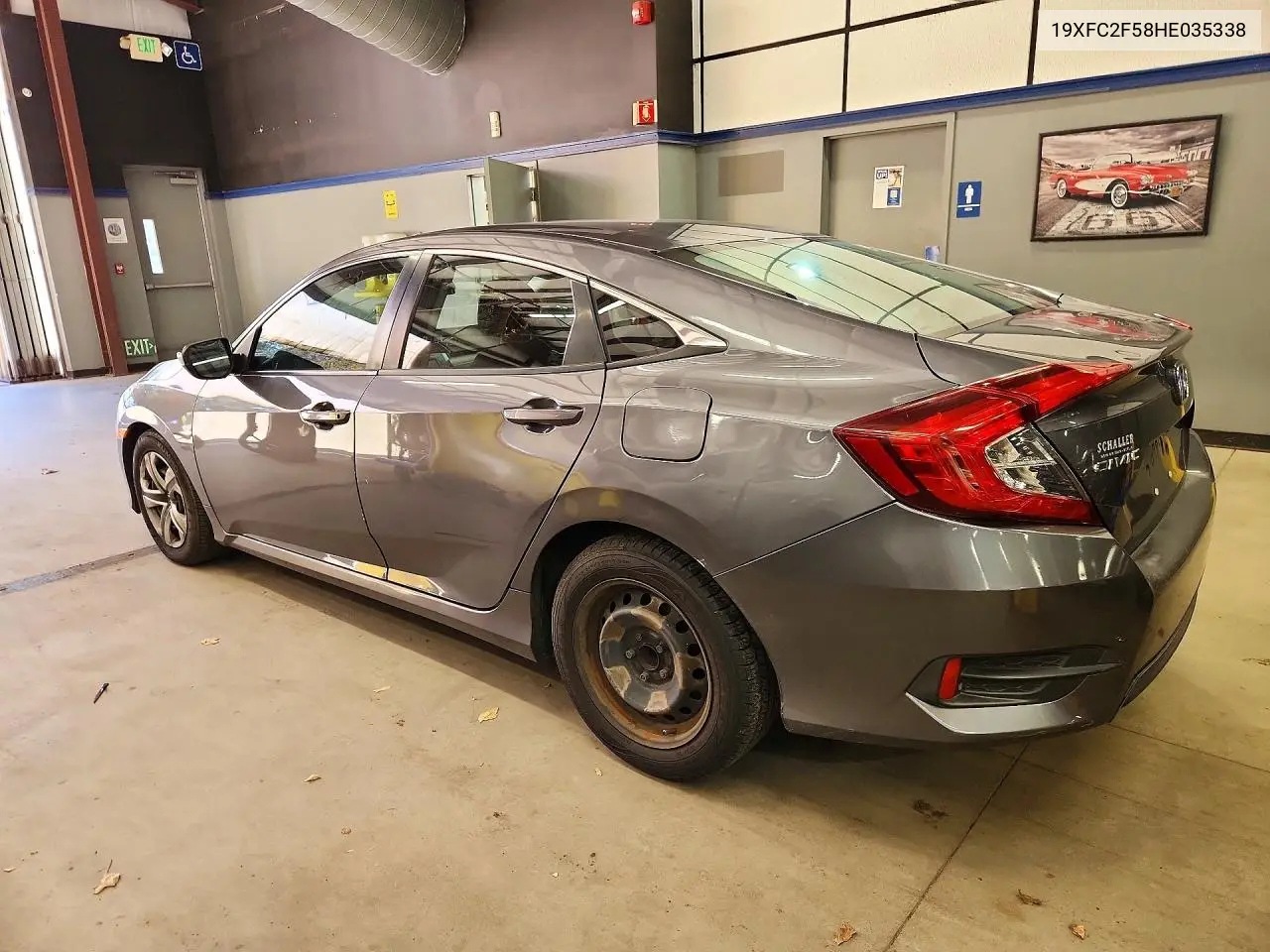 2017 HONDA CIVIC VIN 19XFC2F58HE035338 — фото 2