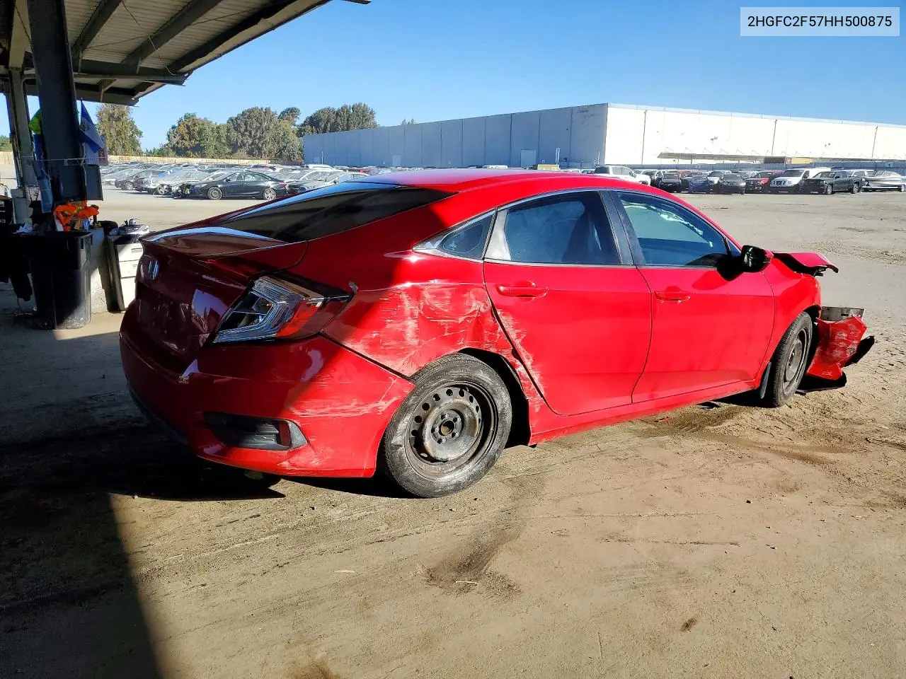 2017 HONDA CIVIC VIN 2HGFC2F57HH500875 — фото 3