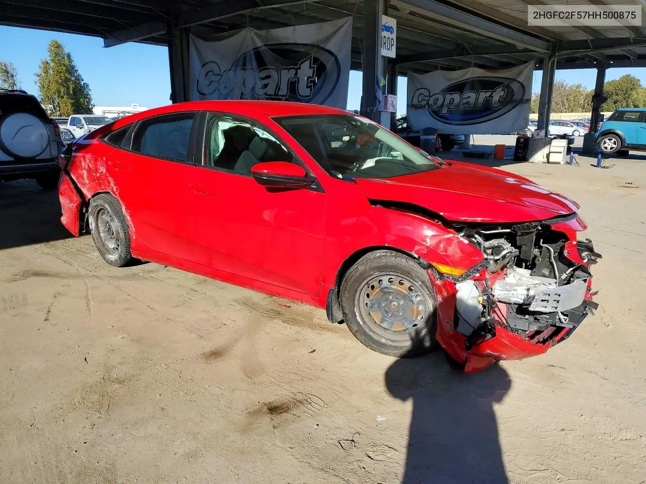 2017 HONDA CIVIC VIN 2HGFC2F57HH500875 — фото 4