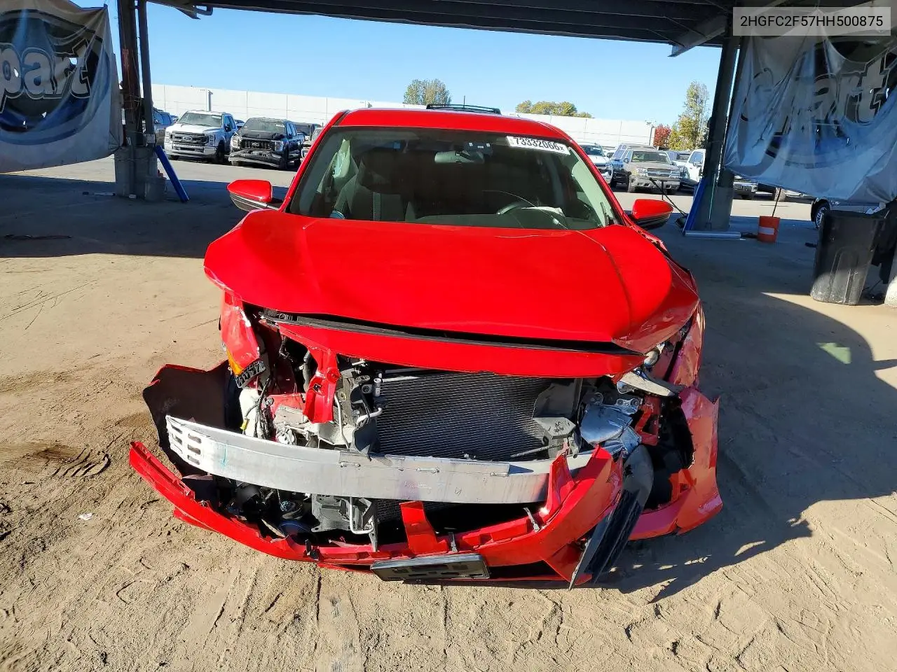 2017 HONDA CIVIC VIN 2HGFC2F57HH500875 — фото 5