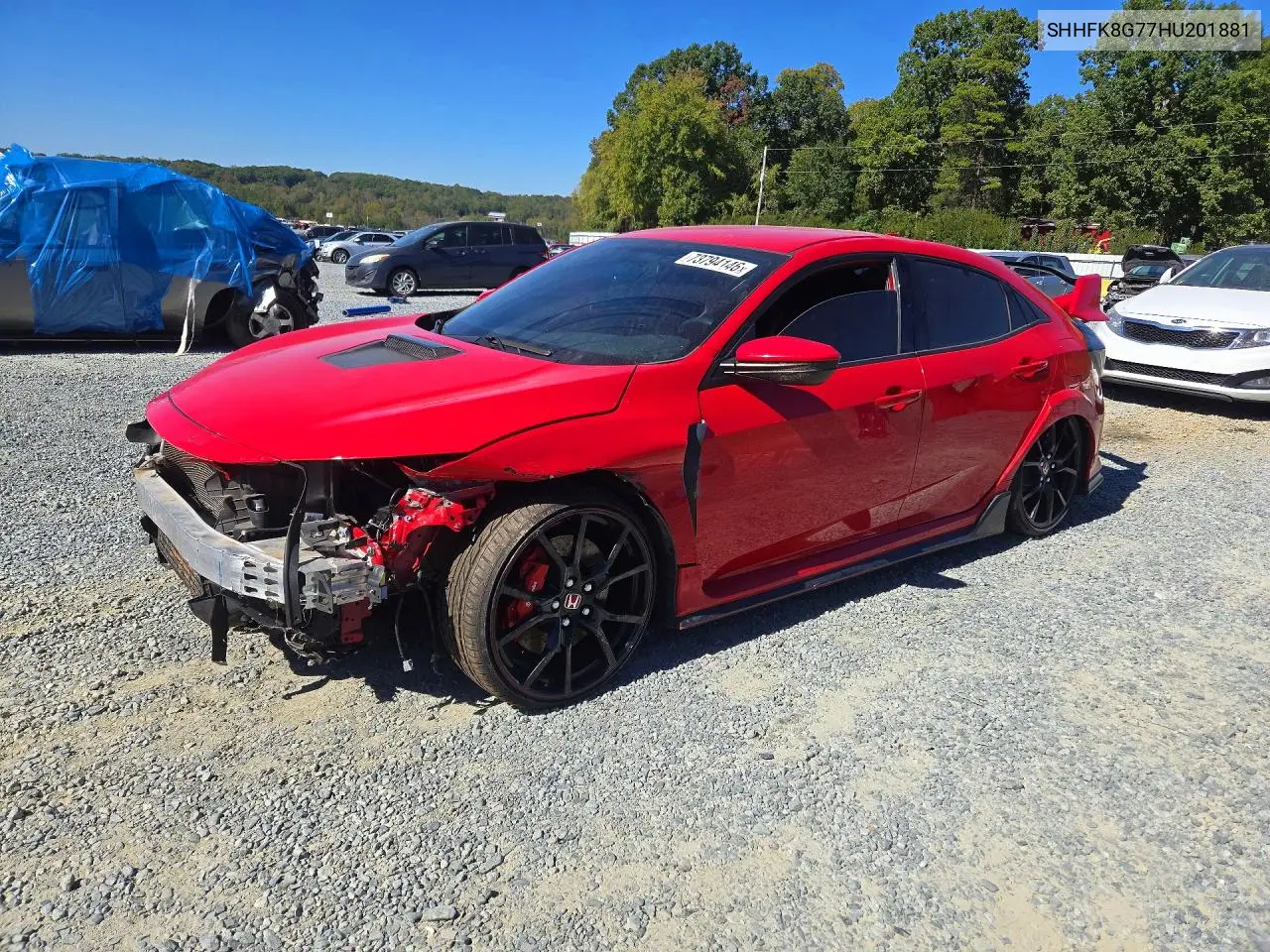 HONDA CIVIC 2017, VIN SHHFK8G77HU201881