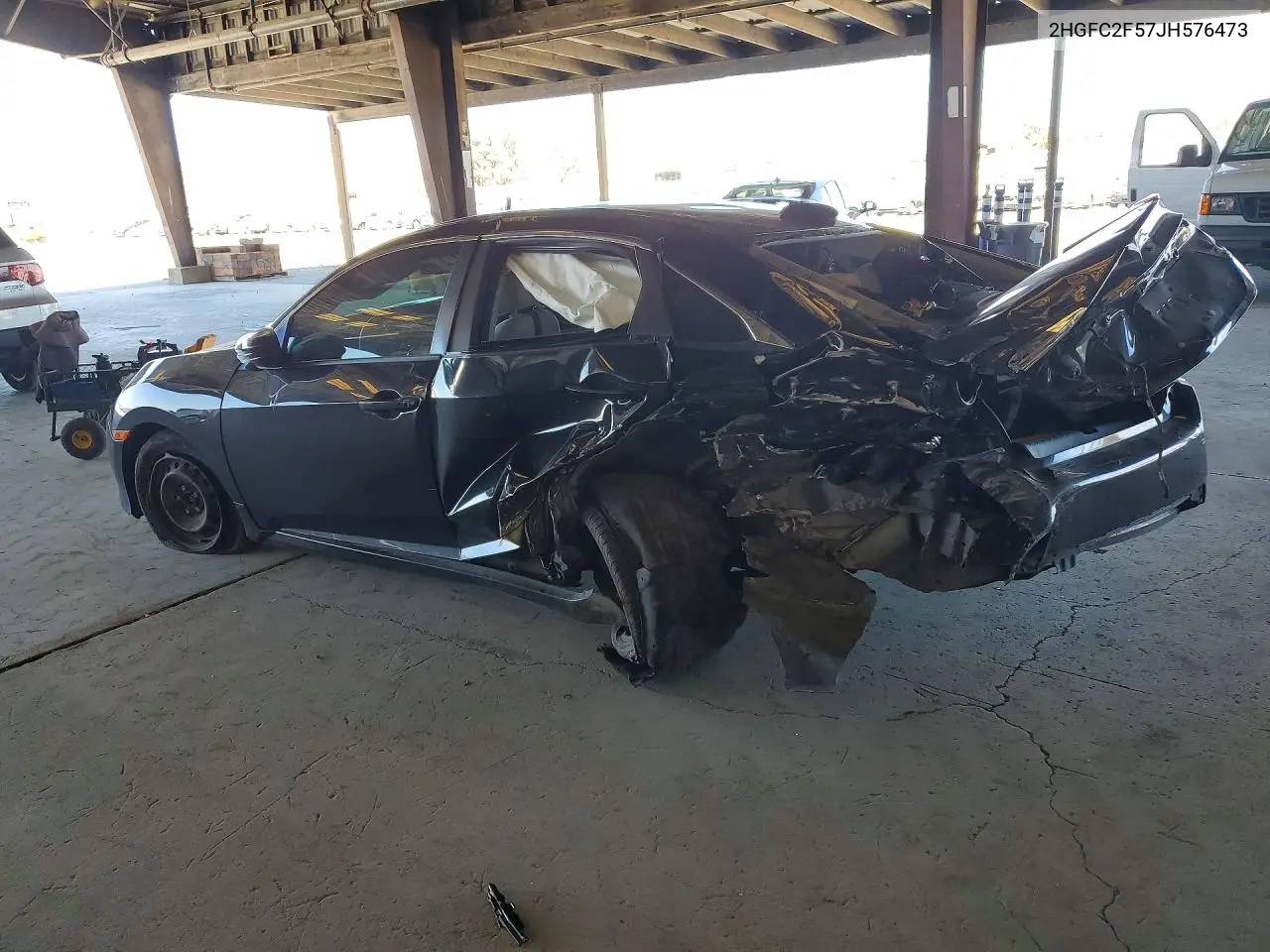 2018 HONDA CIVIC VIN 2HGFC2F57JH576473 — фото 2
