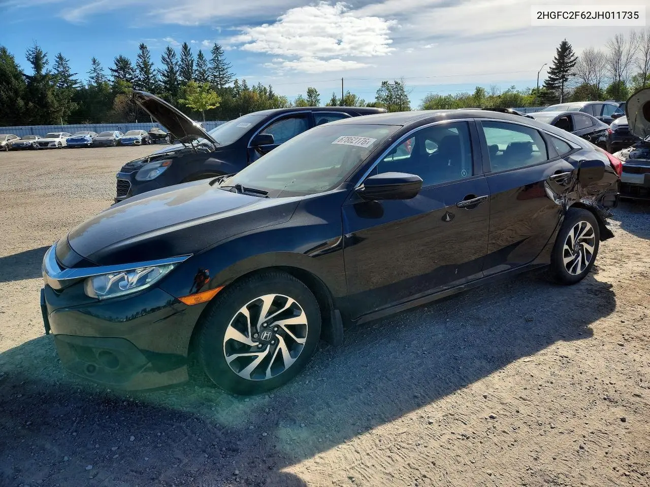 HONDA CIVIC 2018, VIN 2HGFC2F62JH011735
