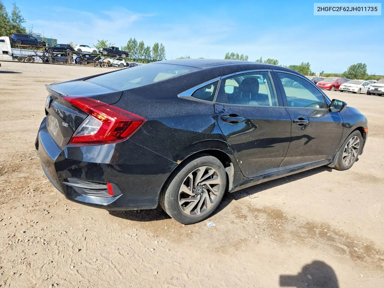 2018 HONDA CIVIC VIN 2HGFC2F62JH011735 — фото 3