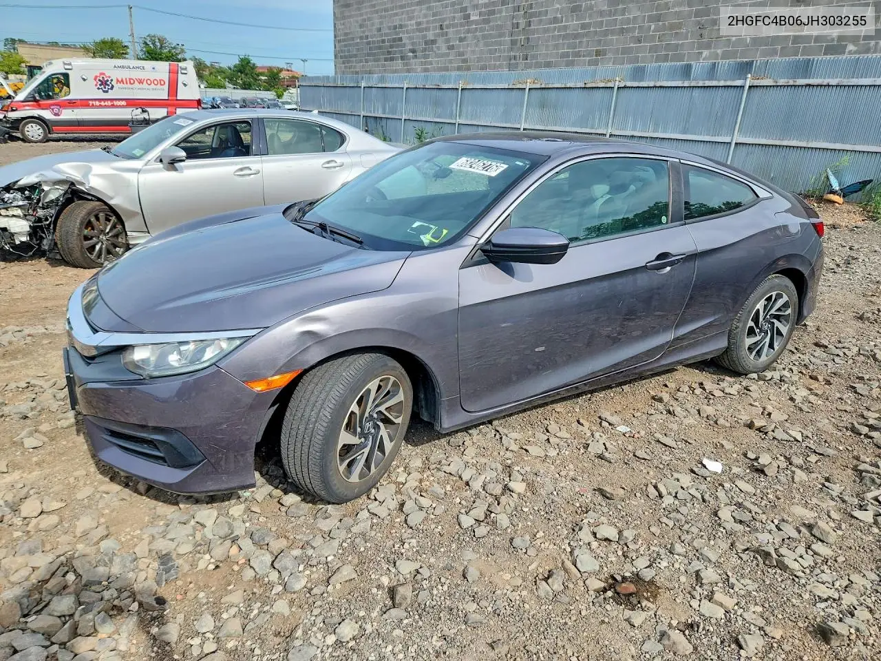 HONDA CIVIC 2018, VIN 2HGFC4B06JH303255
