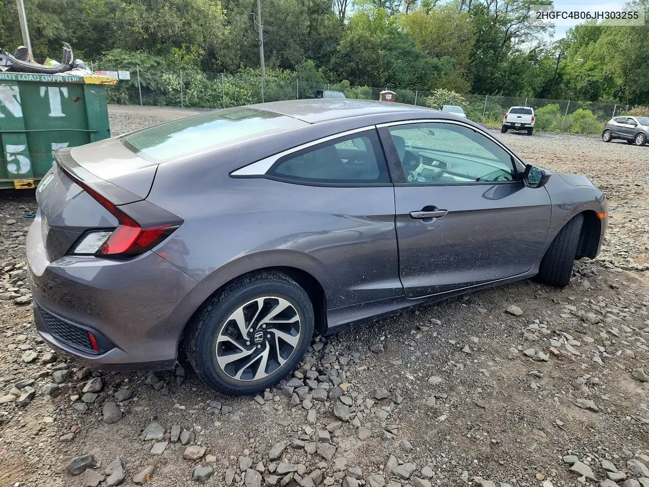 2018 HONDA CIVIC VIN 2HGFC4B06JH303255 — фото 3