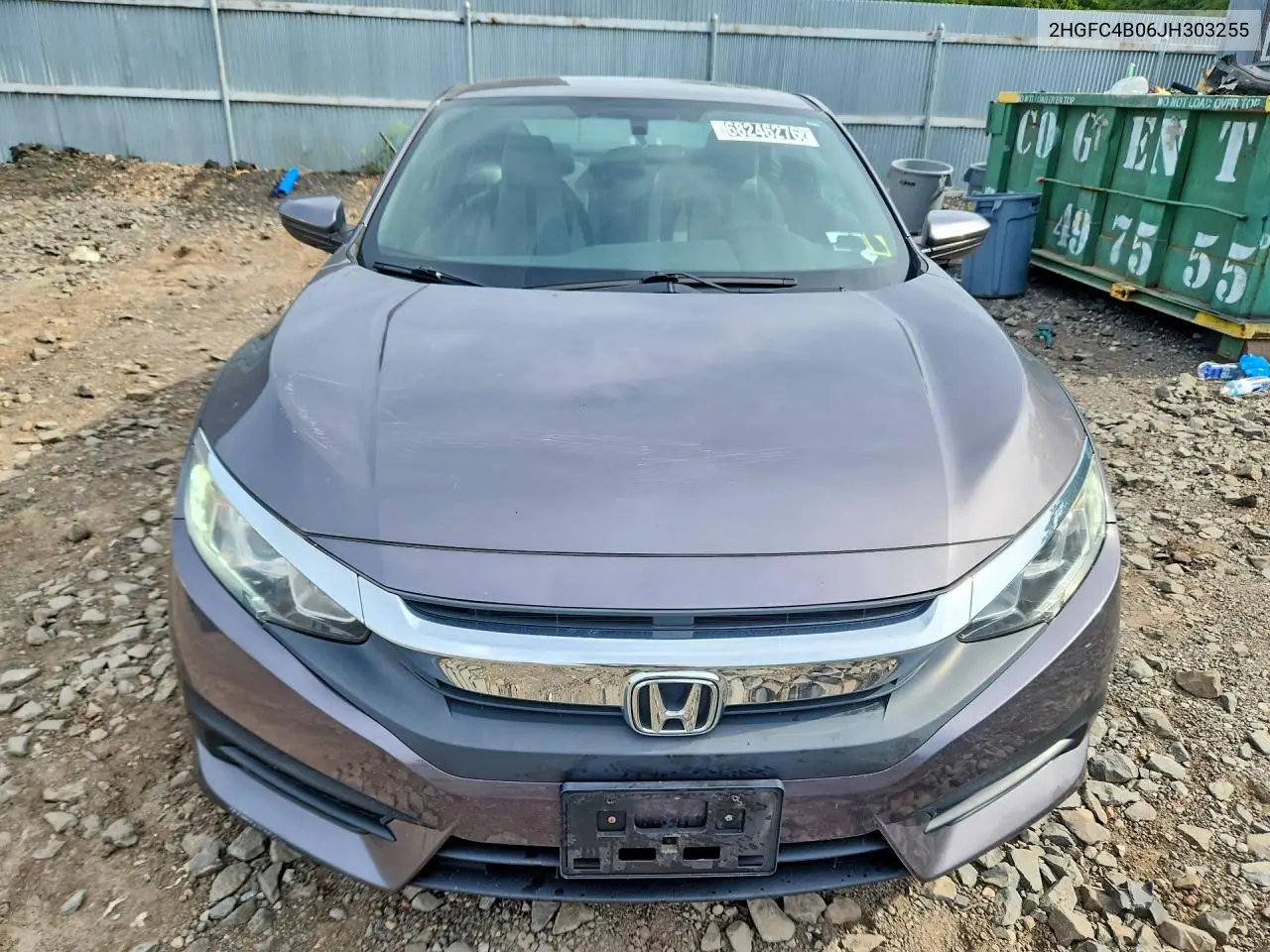 2018 HONDA CIVIC VIN 2HGFC4B06JH303255 — фото 5