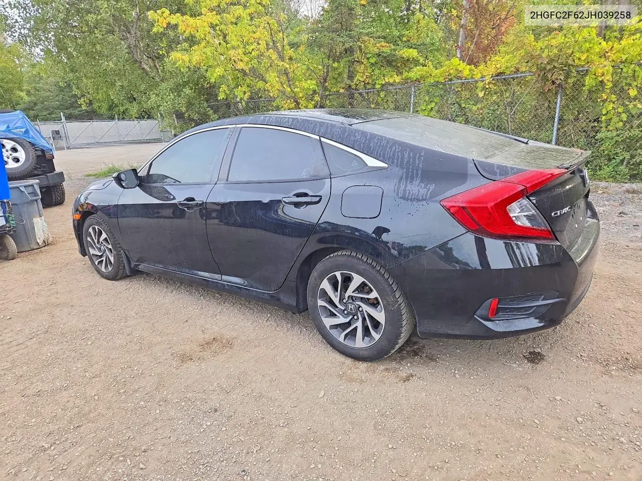 2018 HONDA CIVIC VIN 2HGFC2F62JH039258 — фото 2