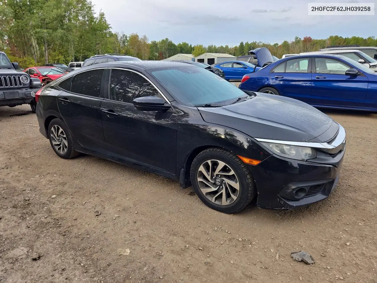 2018 HONDA CIVIC VIN 2HGFC2F62JH039258 — фото 4