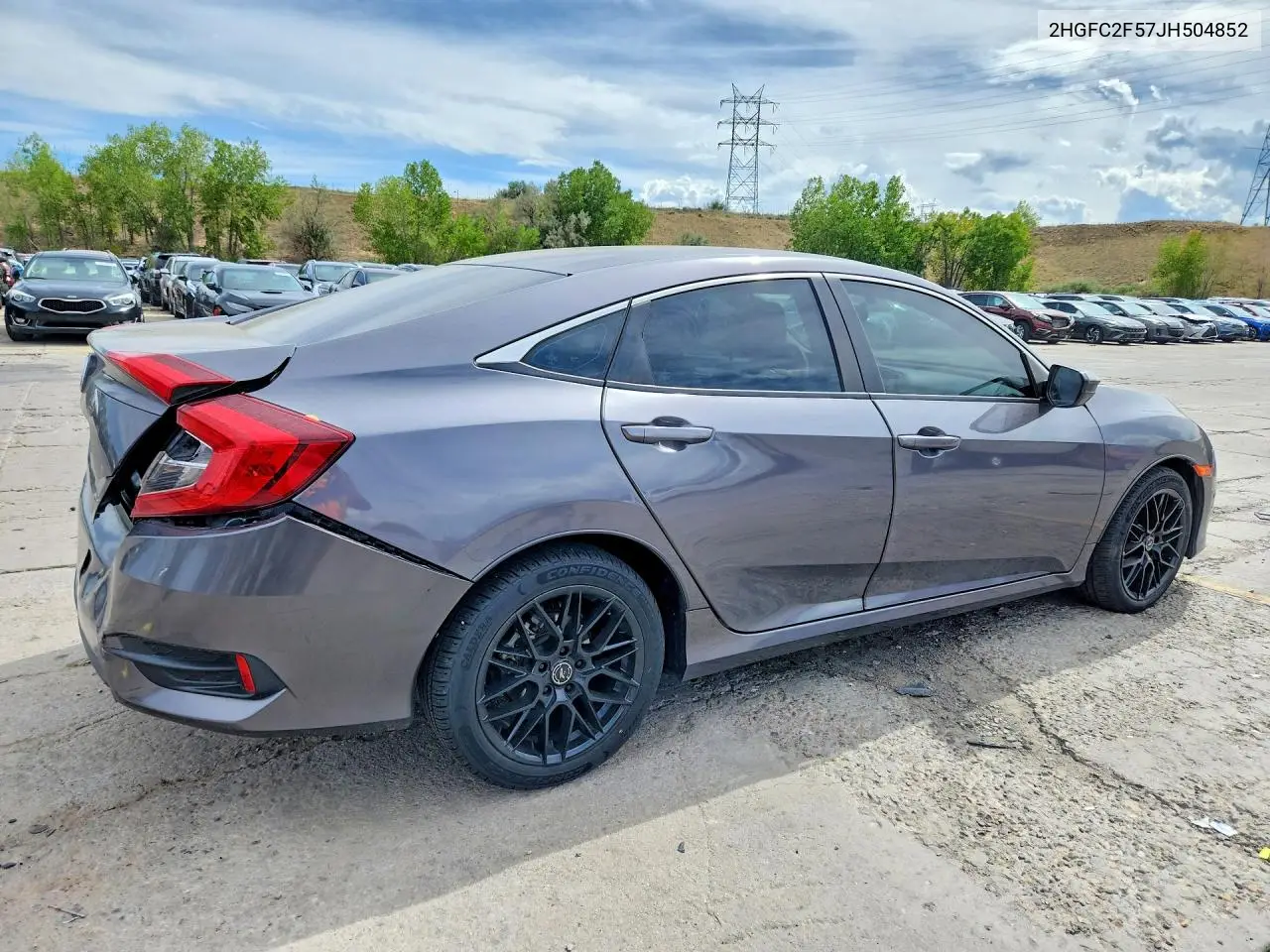 2018 HONDA CIVIC VIN 2HGFC2F57JH504852 — фото 2