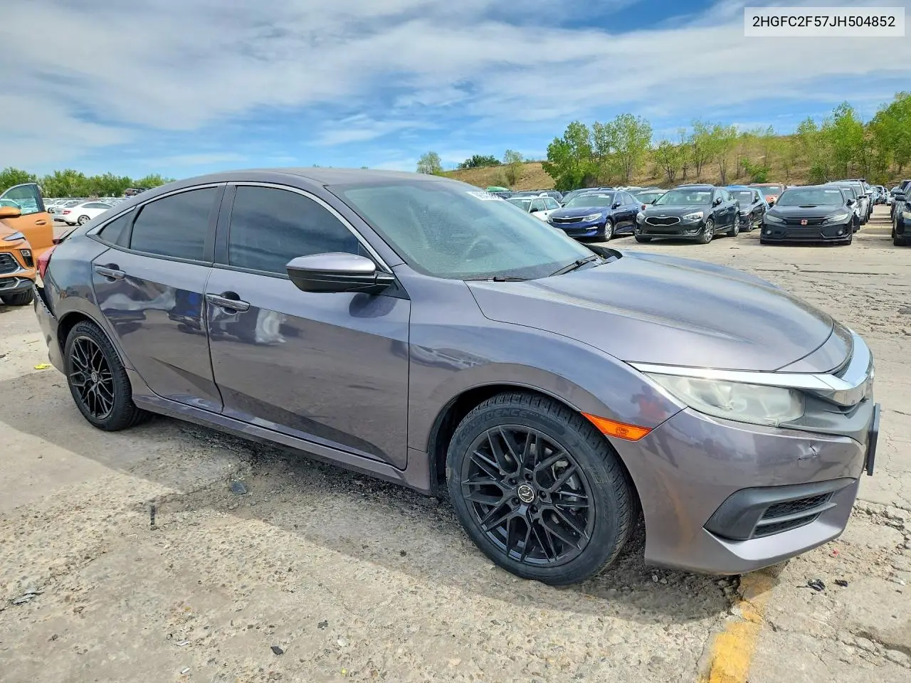 2018 HONDA CIVIC VIN 2HGFC2F57JH504852 — фото 4