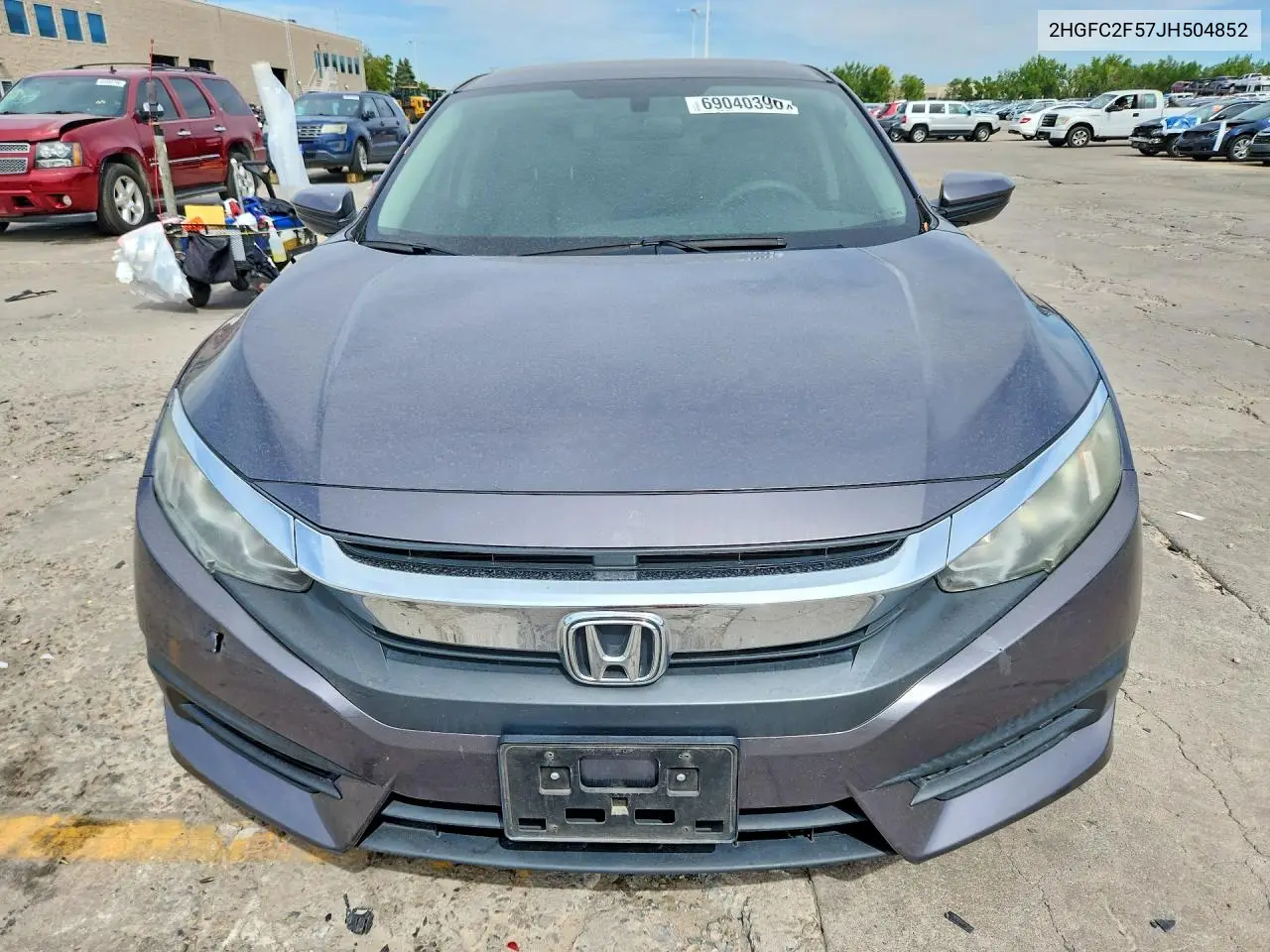 2018 HONDA CIVIC VIN 2HGFC2F57JH504852 — фото 5