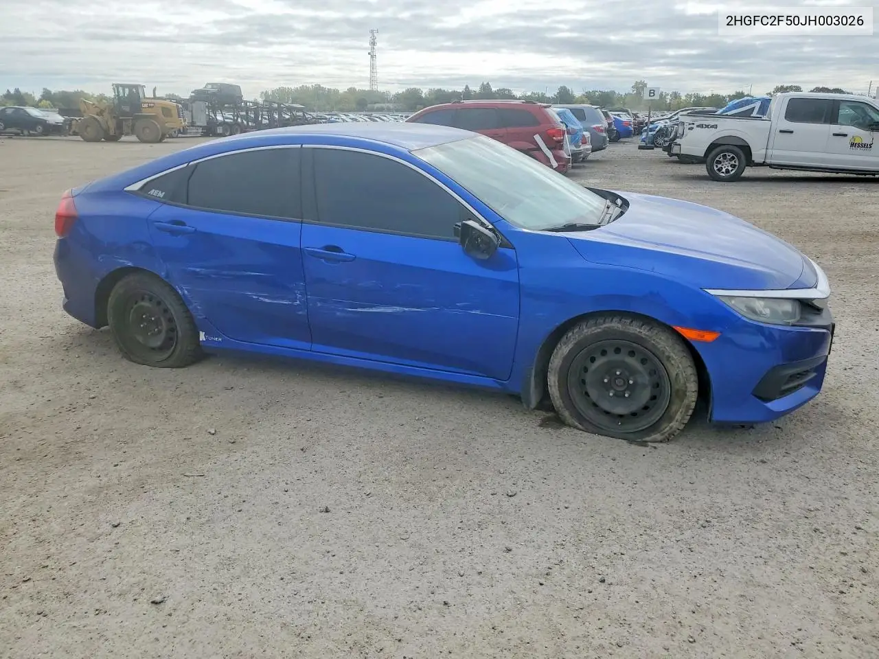 2018 HONDA CIVIC VIN 2HGFC2F50JH003026 — фото 4