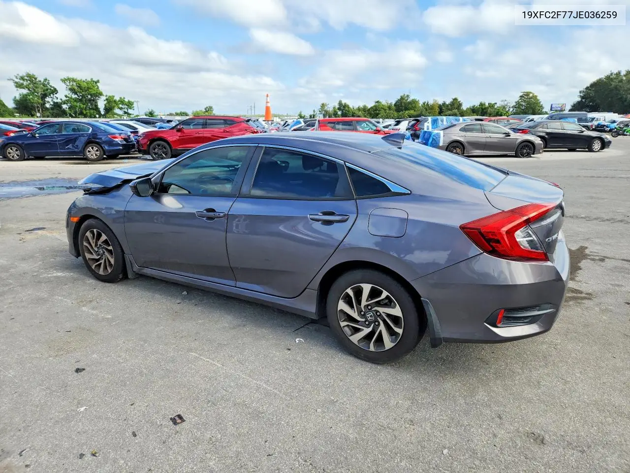 2018 HONDA CIVIC VIN 19XFC2F77JE036259 — фото 2