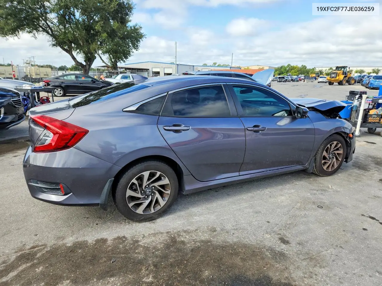 2018 HONDA CIVIC VIN 19XFC2F77JE036259 — фото 3