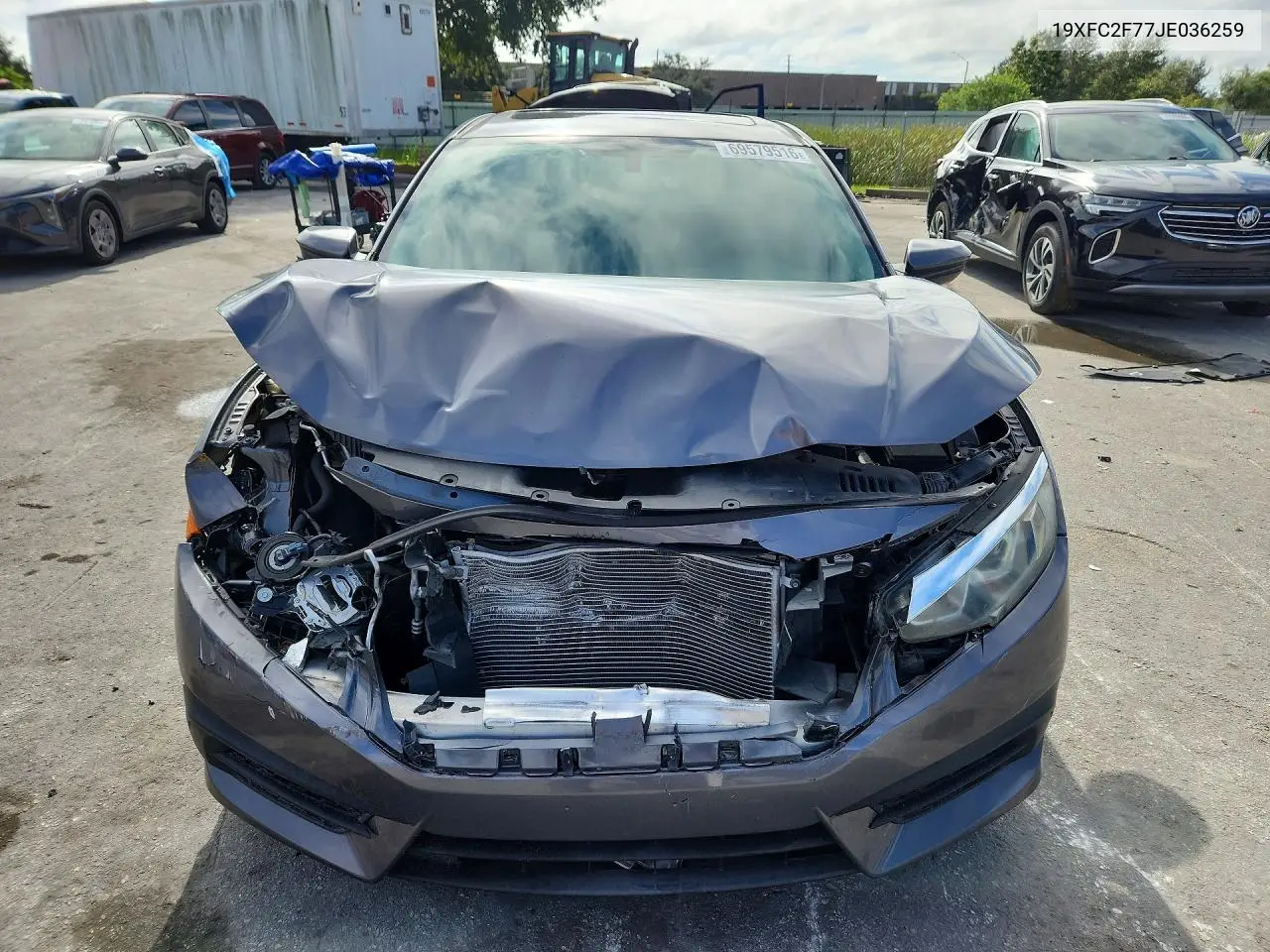 2018 HONDA CIVIC VIN 19XFC2F77JE036259 — фото 5