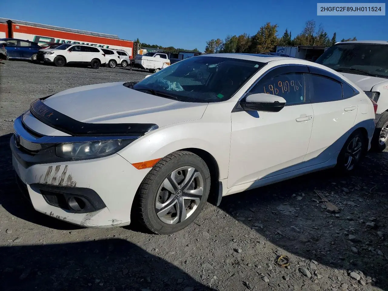 HONDA CIVIC 2018, VIN 2HGFC2F89JH011524
