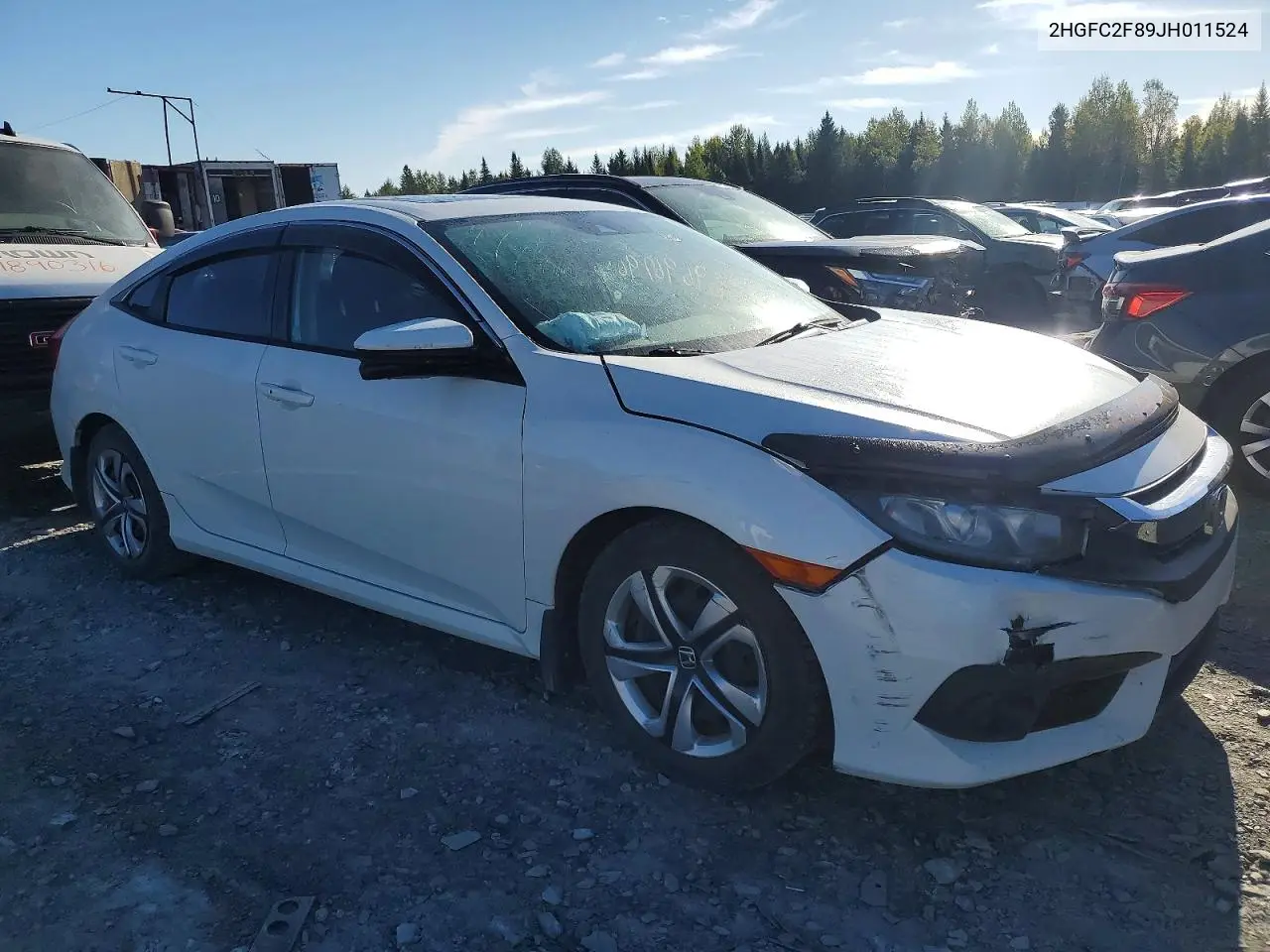 2018 HONDA CIVIC VIN 2HGFC2F89JH011524 — фото 4