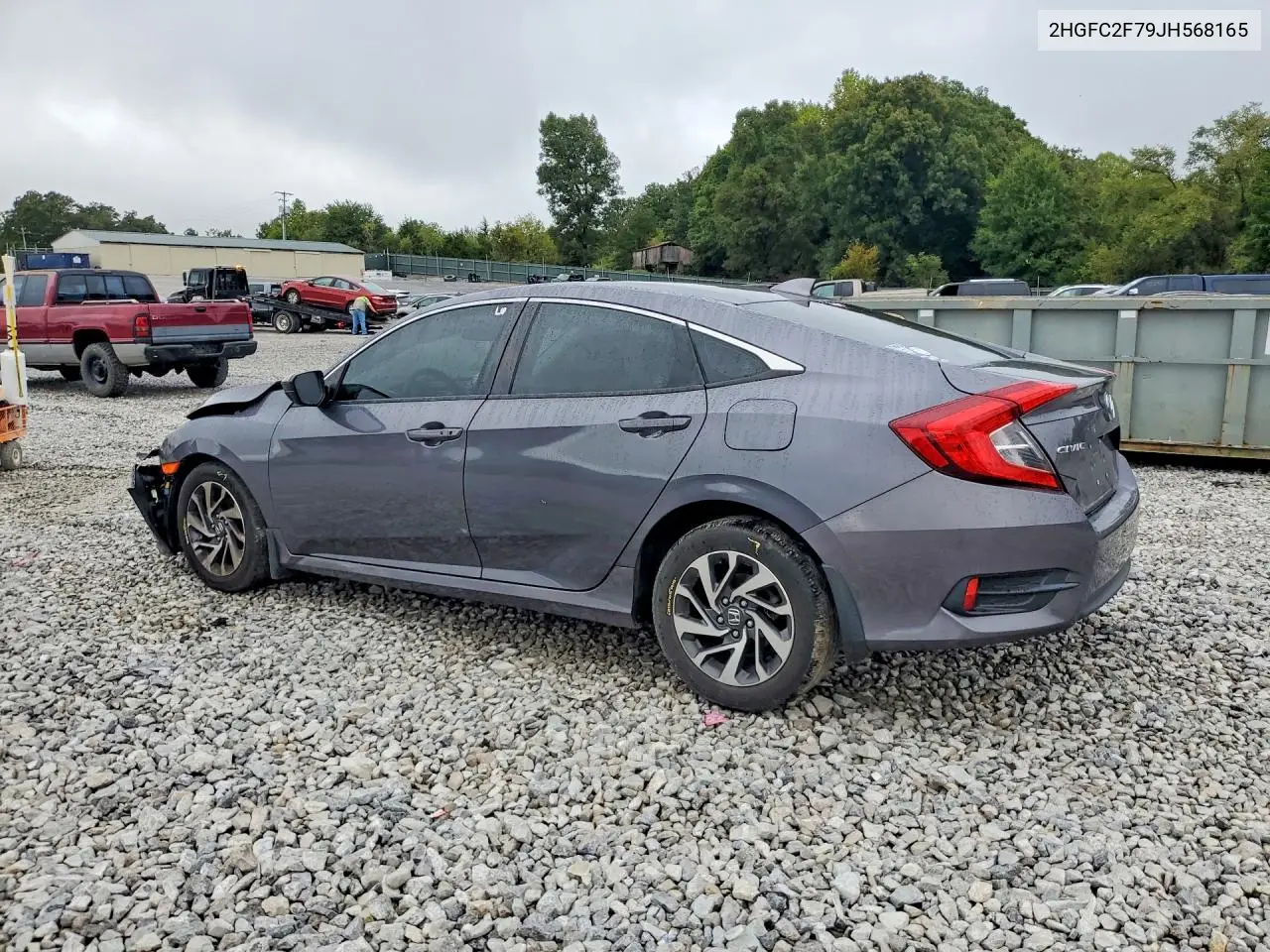2018 HONDA CIVIC VIN 2HGFC2F79JH568165 — фото 2