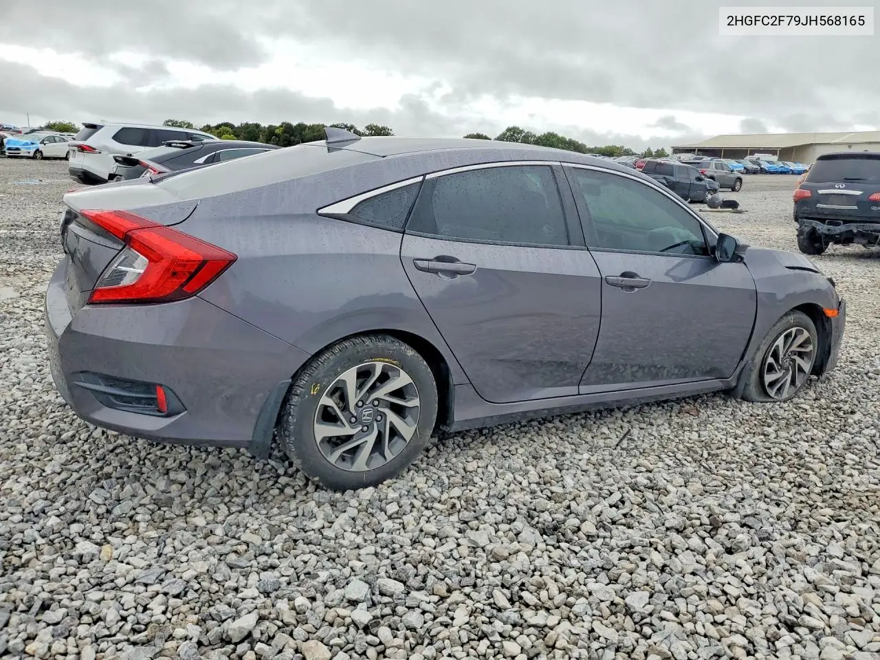 2018 HONDA CIVIC VIN 2HGFC2F79JH568165 — фото 3