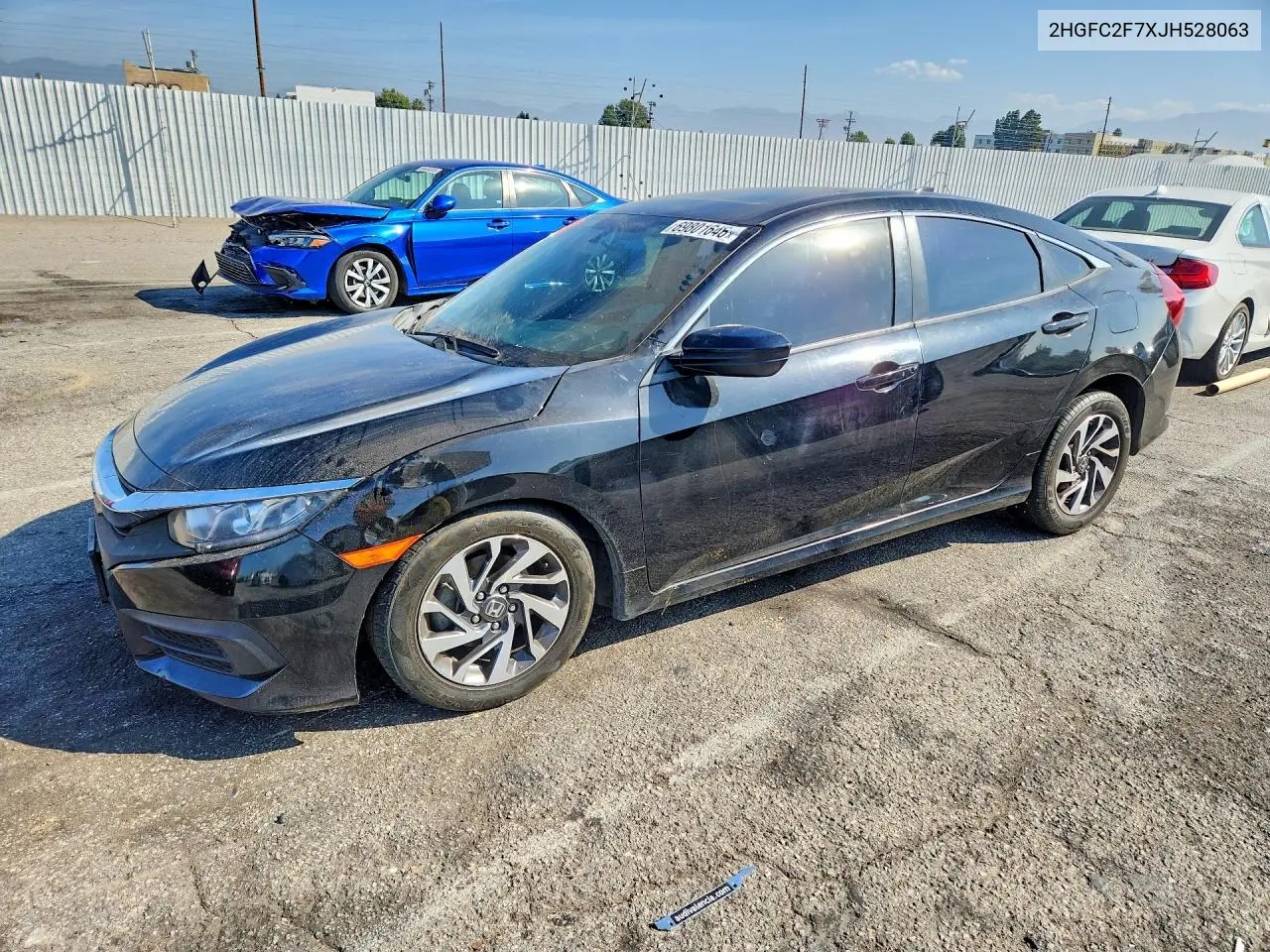 HONDA CIVIC 2018, VIN 2HGFC2F7XJH528063