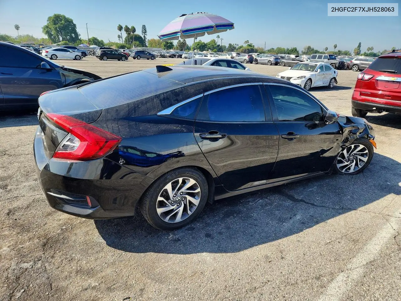 2018 HONDA CIVIC VIN 2HGFC2F7XJH528063 — фото 3