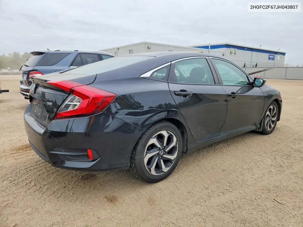 2018 HONDA CIVIC VIN 2HGFC2F67JH043807 — фото 3