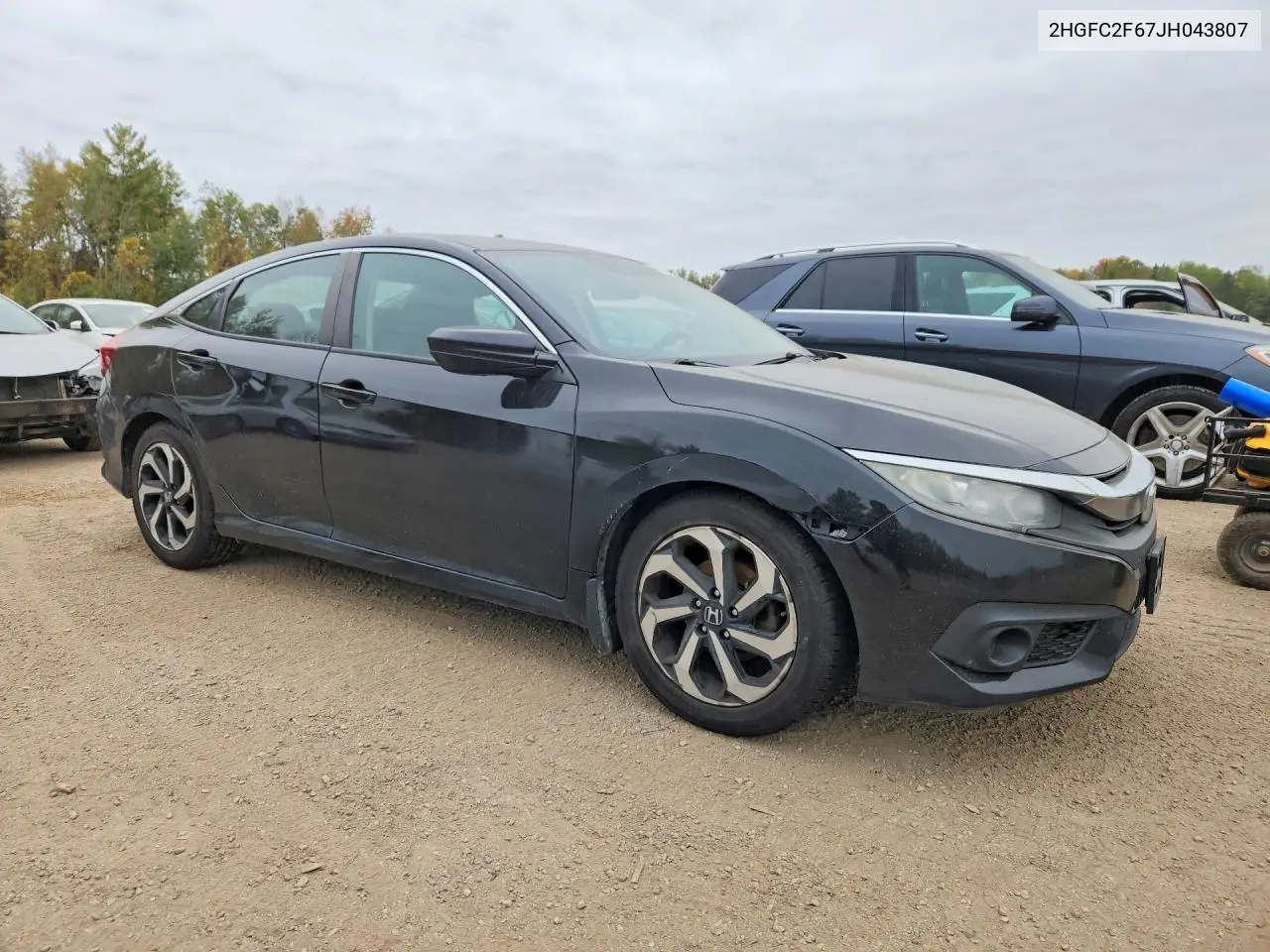 2018 HONDA CIVIC VIN 2HGFC2F67JH043807 — фото 4