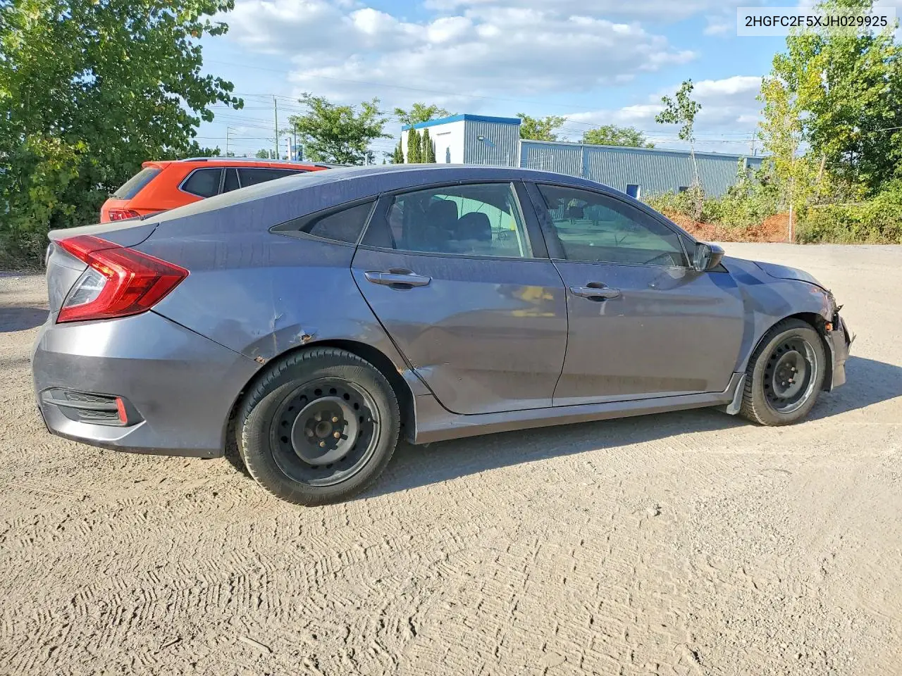 2018 HONDA CIVIC VIN 2HGFC2F5XJH029925 — фото 3