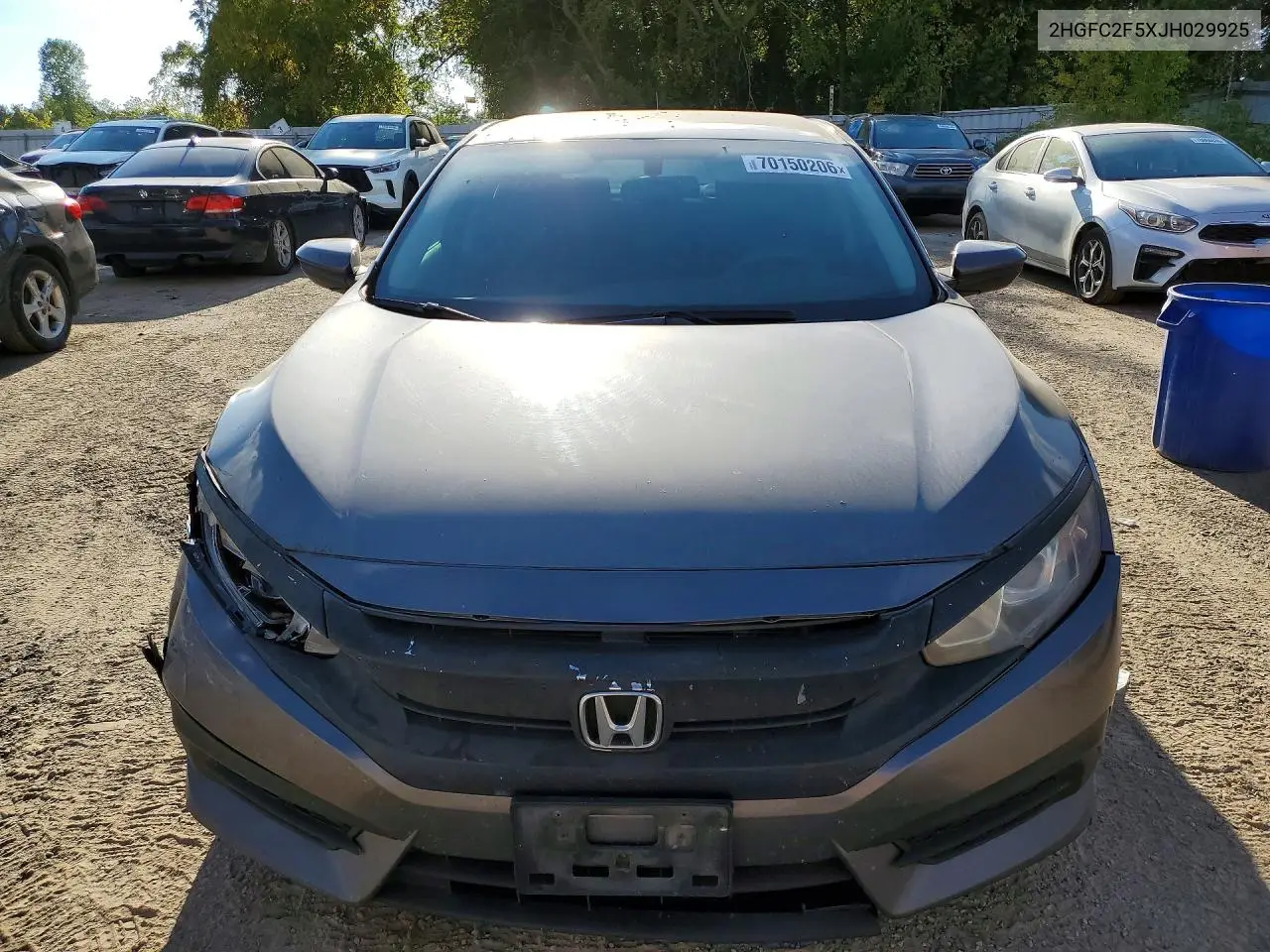 2018 HONDA CIVIC VIN 2HGFC2F5XJH029925 — фото 5