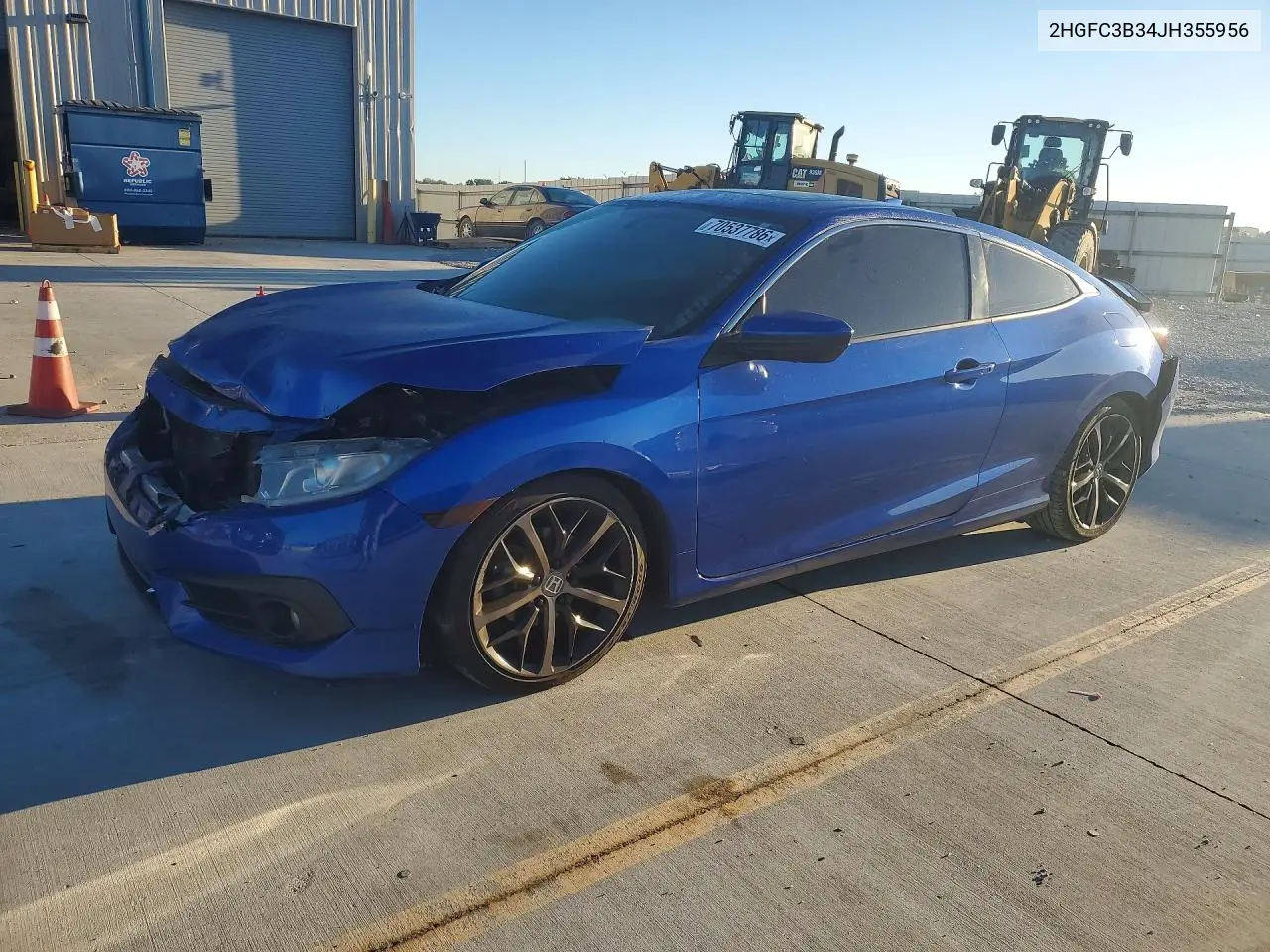 HONDA CIVIC 2018, VIN 2HGFC3B34JH355956