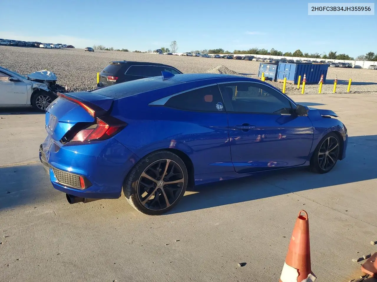2018 HONDA CIVIC VIN 2HGFC3B34JH355956 — фото 3
