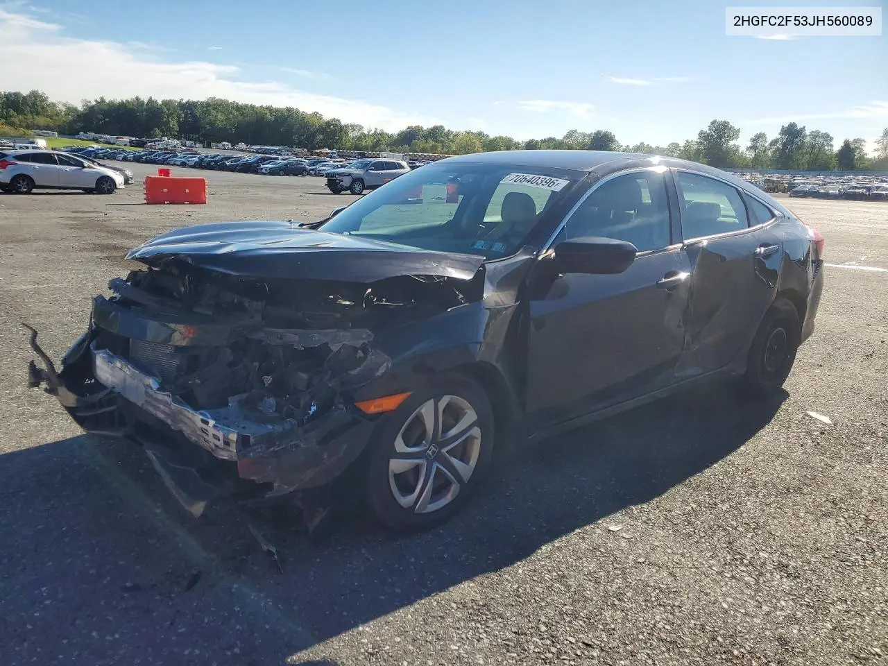HONDA CIVIC 2018, VIN 2HGFC2F53JH560089