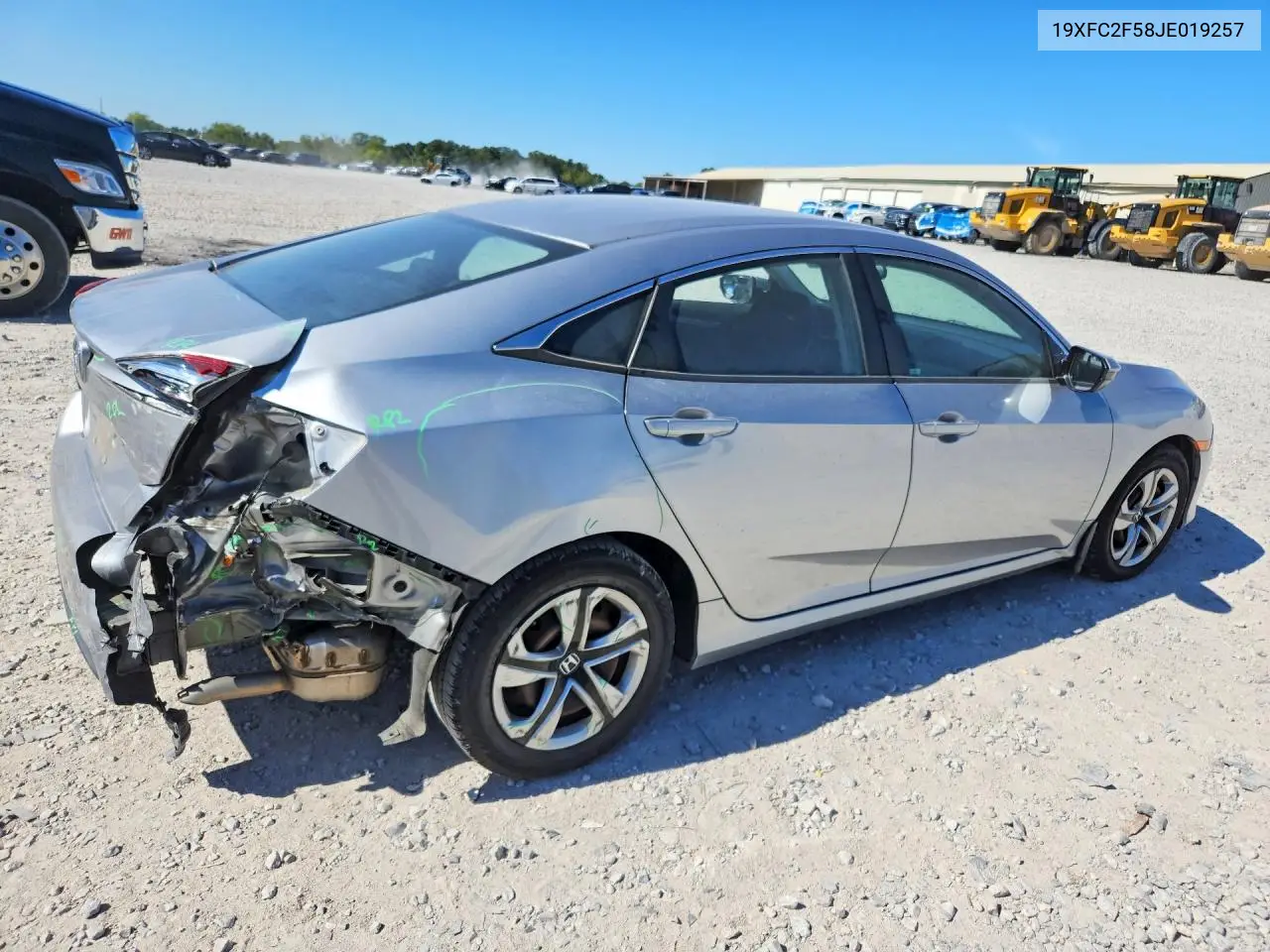 2018 HONDA CIVIC VIN 19XFC2F58JE019257 — фото 3