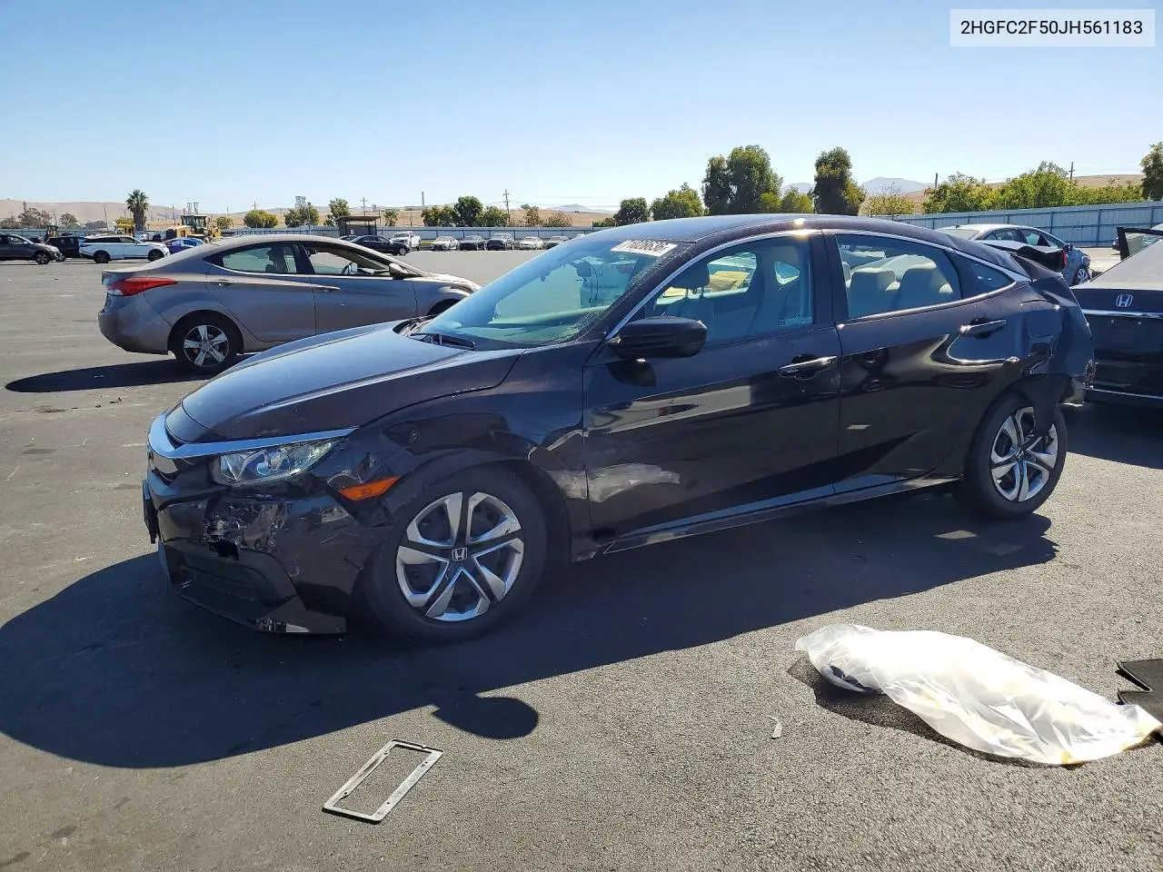 HONDA CIVIC 2018, VIN 2HGFC2F50JH561183