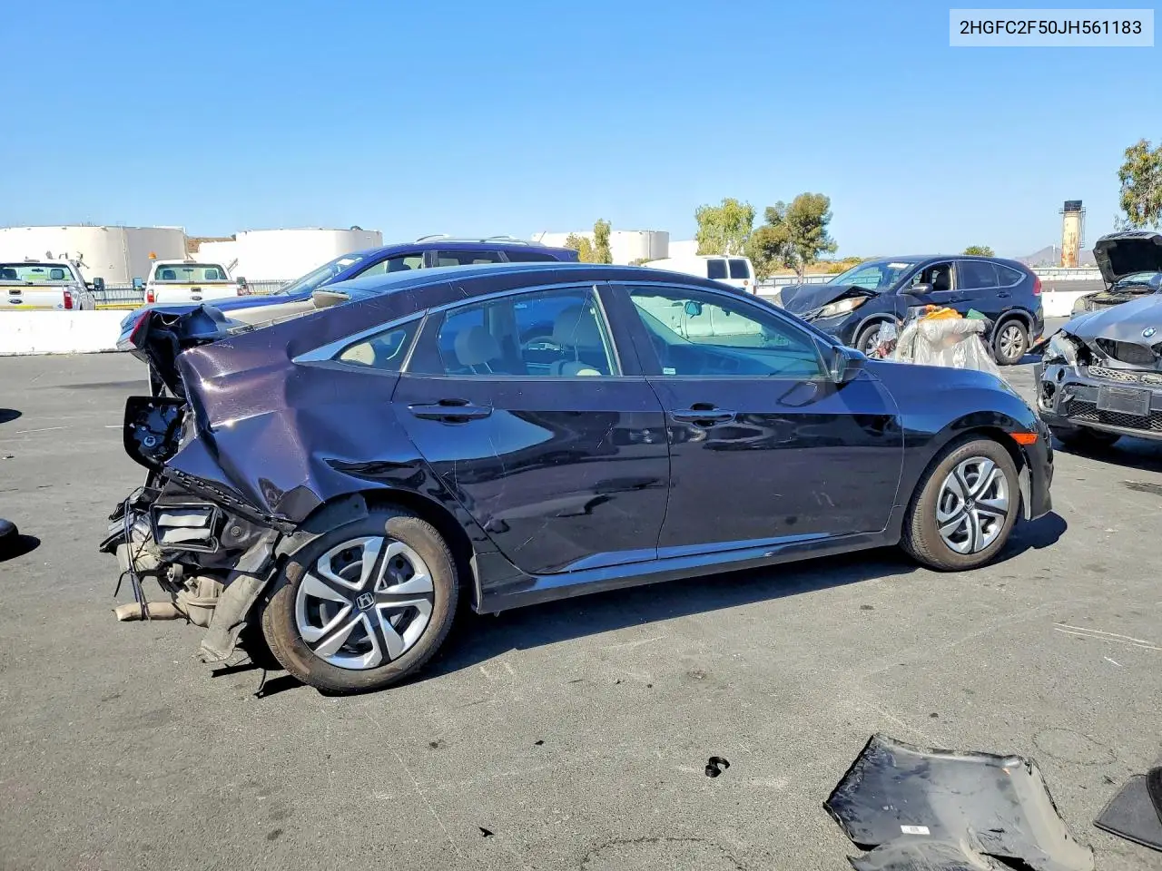 2018 HONDA CIVIC VIN 2HGFC2F50JH561183 — фото 3