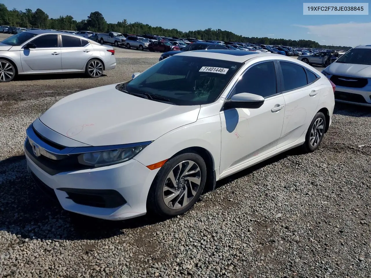 HONDA CIVIC 2018, VIN 19XFC2F78JE038845