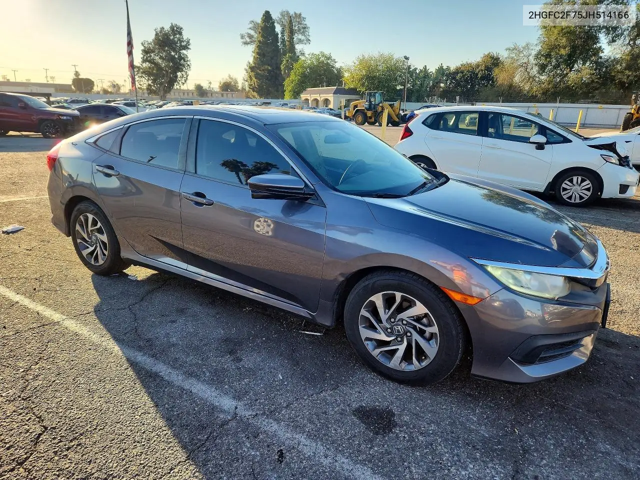 2018 HONDA CIVIC VIN 2HGFC2F75JH514166 — фото 4