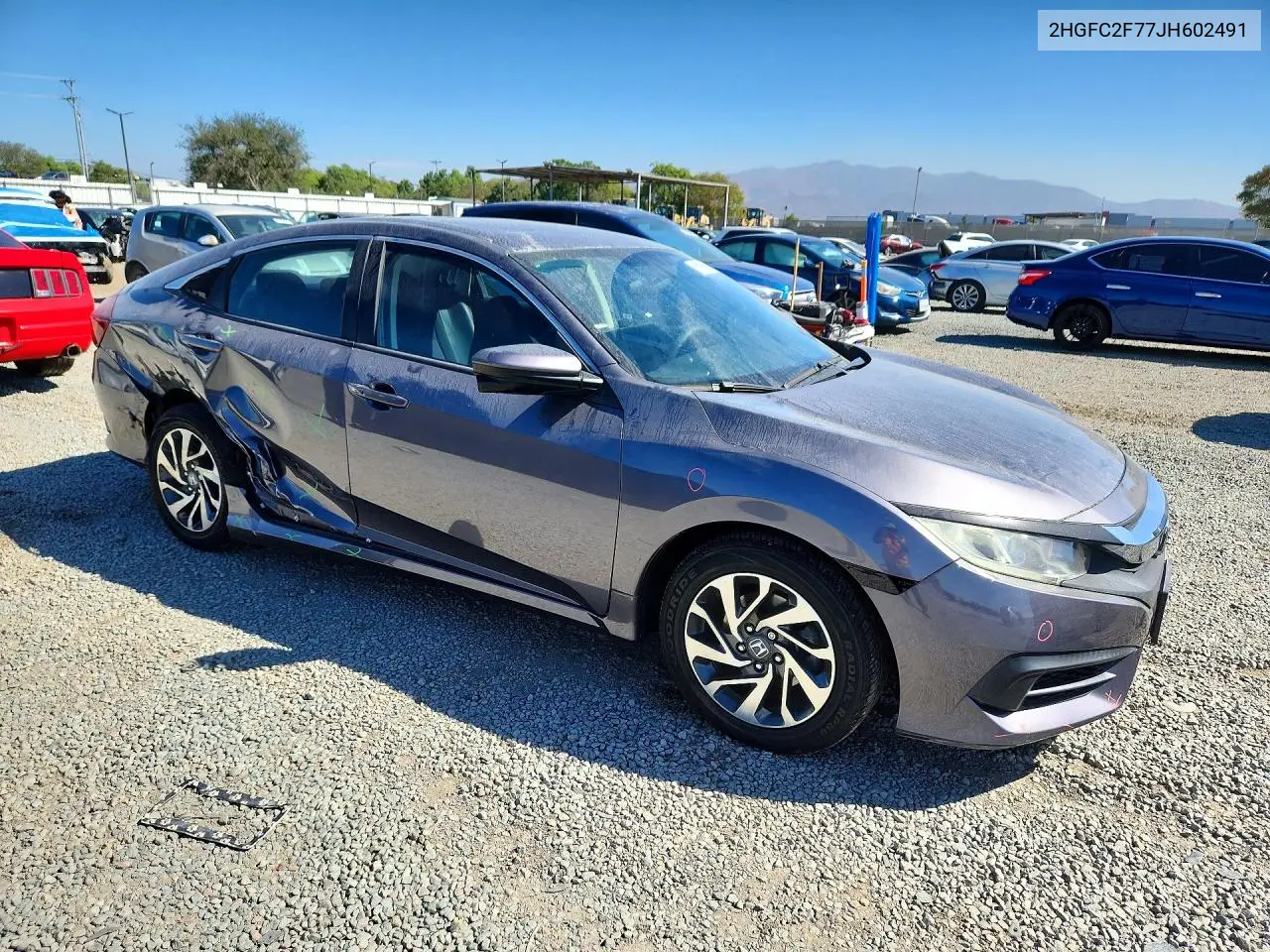 2018 HONDA CIVIC VIN 2HGFC2F77JH602491 — фото 4